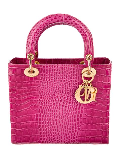 lady dior embroidered|Lady Dior crocodile bag.